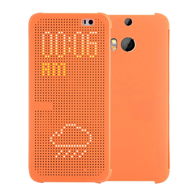 M8/M9/e8 официальный Дизайн Dot View Case Smart Case откидная крышка для HTC Один M8 e8 M9+ OPP упаковки