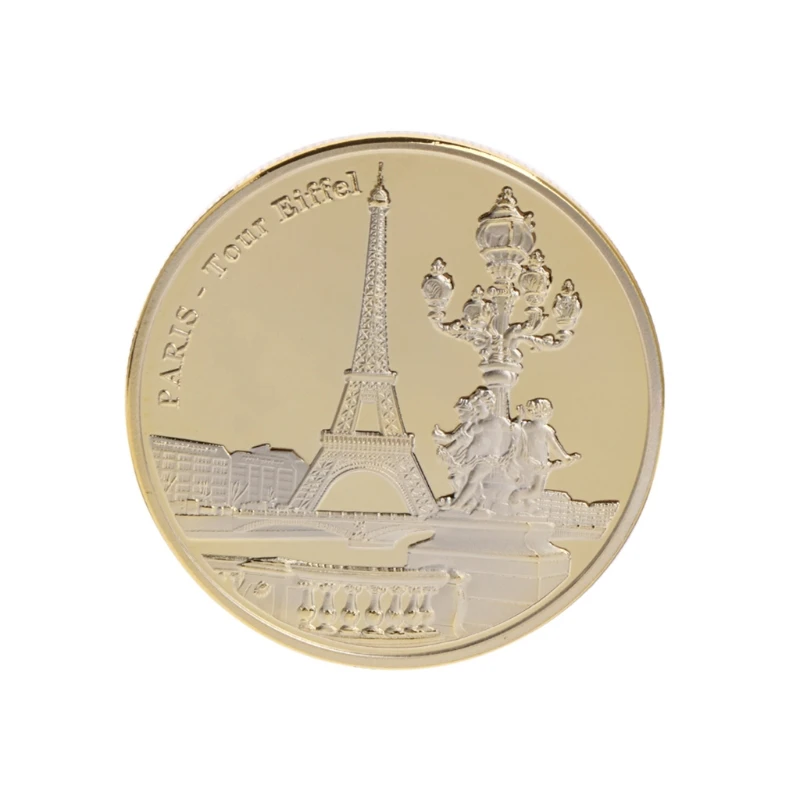 Commemorative Coin Paris Tower Building Collection Arts Gifts BTC Bitcoin Alloy collection enthusiasts