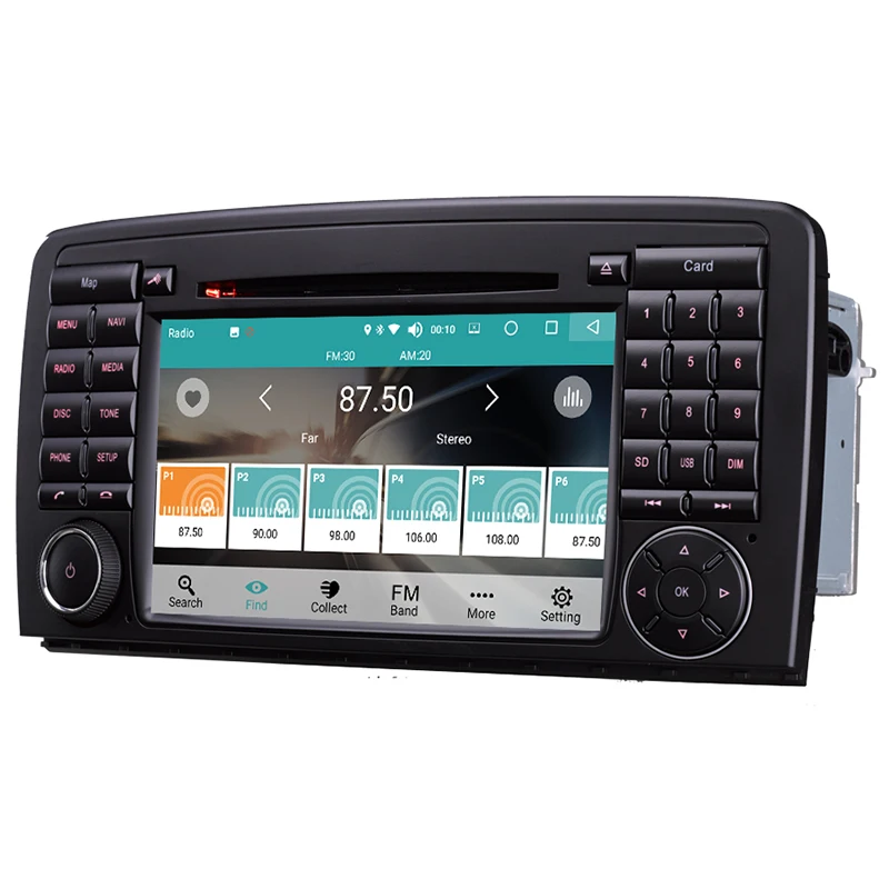 Top Android 2 Din 7inch DVD Car Audio Navigation System For Benz R W251 R280 R300 R320 R350 R500 With Standard Car Multimedia Player 12
