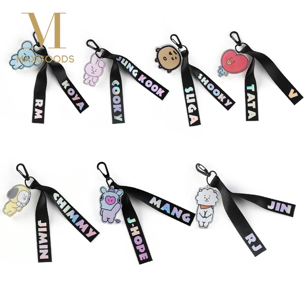 

Laser Lanyard Keychain Cartoon Pendant Cute Phone Strap Key Chain Ribbon Keyring