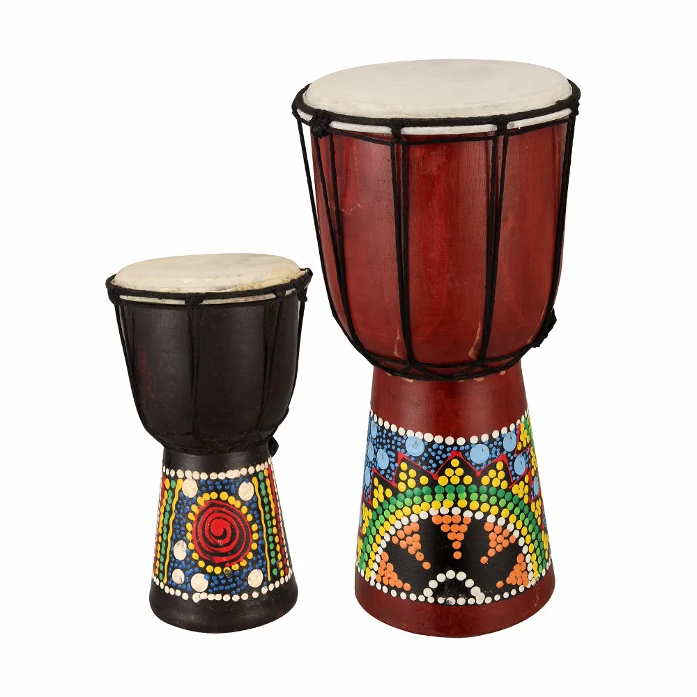 Профессиональный Djembe Африканский барабан 4 дюймов 6 дюймов деревянный ручной барабан хороший звук музыкальная инструмент веревка