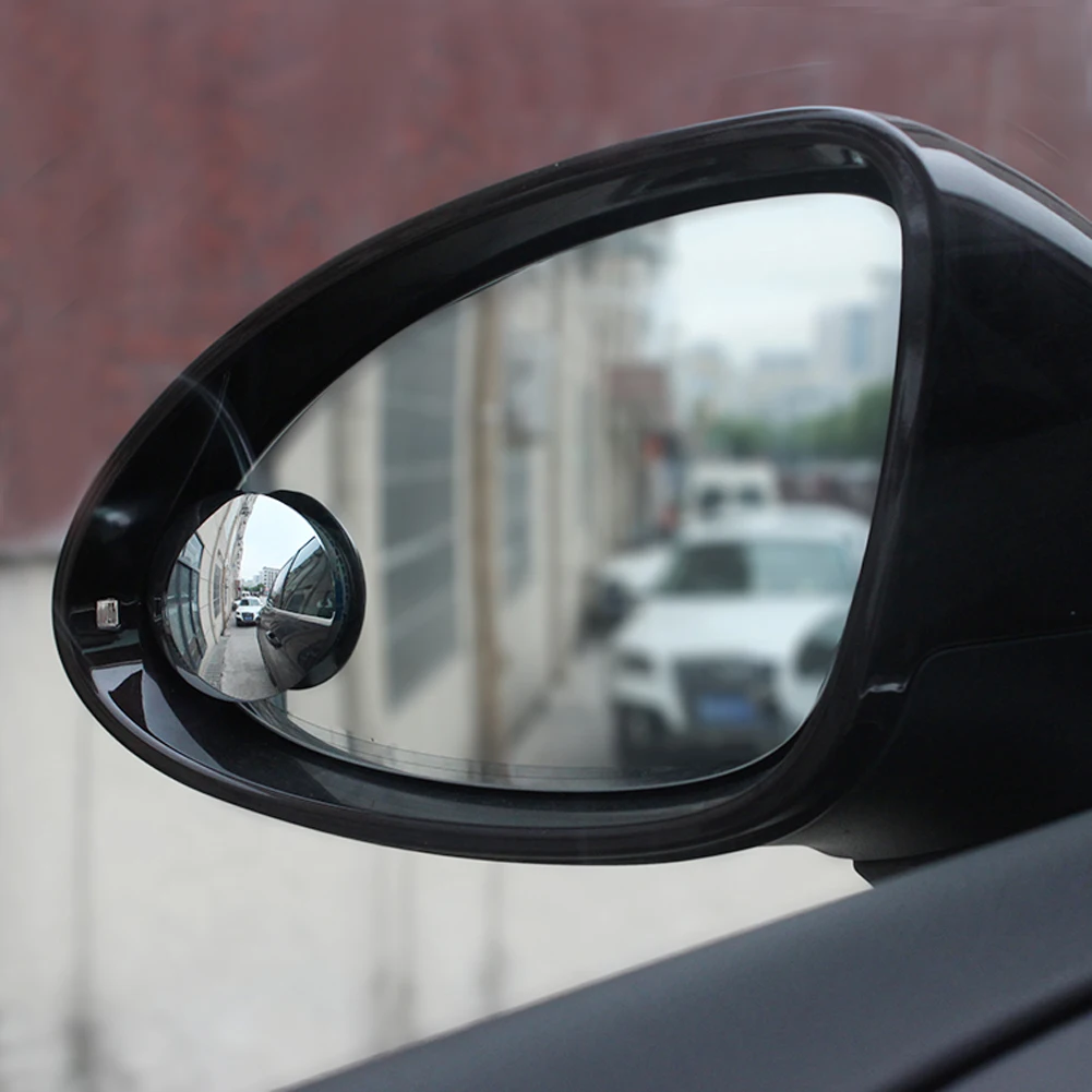 

1 Pair Universal Car Mirror Wide Angle Double Use Assist Round Convex Blind Spot Mirror For Parking Rear View Mirror Rain Shade