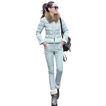 

2020 new short cotton suit Female winter thick cotton jacket ladies fashion trend down cotton two-piece jacket women's clothing