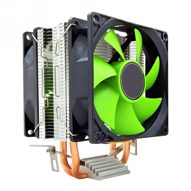 

CPU Cooler Heatsink 90mm 3Pin CPU Cooling Quiet fans for Intel LGA775 1156 1155 for AMD AM2 AM2+ AM3 Dual-sided Fan Gaming