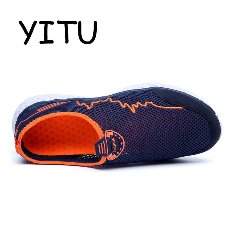 YITU унисекс Обувь с дышащей сеткой пляжная обувь быстросохнущие плавательные босиком воды специальной технологии изготовления туфли облегают ногу спортивные река Aqua Уличная обувь, кроссовки