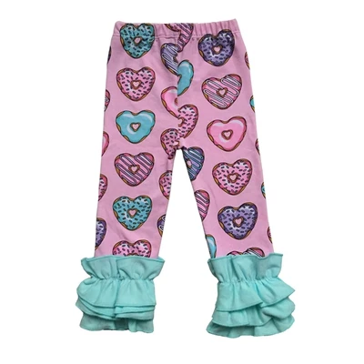 Ледяные гетры с вырезами и крестиками для маленьких девочек; штаны с оборками для детей; Эксклюзивная праздничная одежда; брюки - Цвет: 5