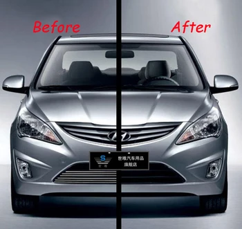 

For Hyundai Verna 2010 2011 2012 2013 Racing Front Bottom Grill Grille Cover Trim High Quality New Aluminum Alloy