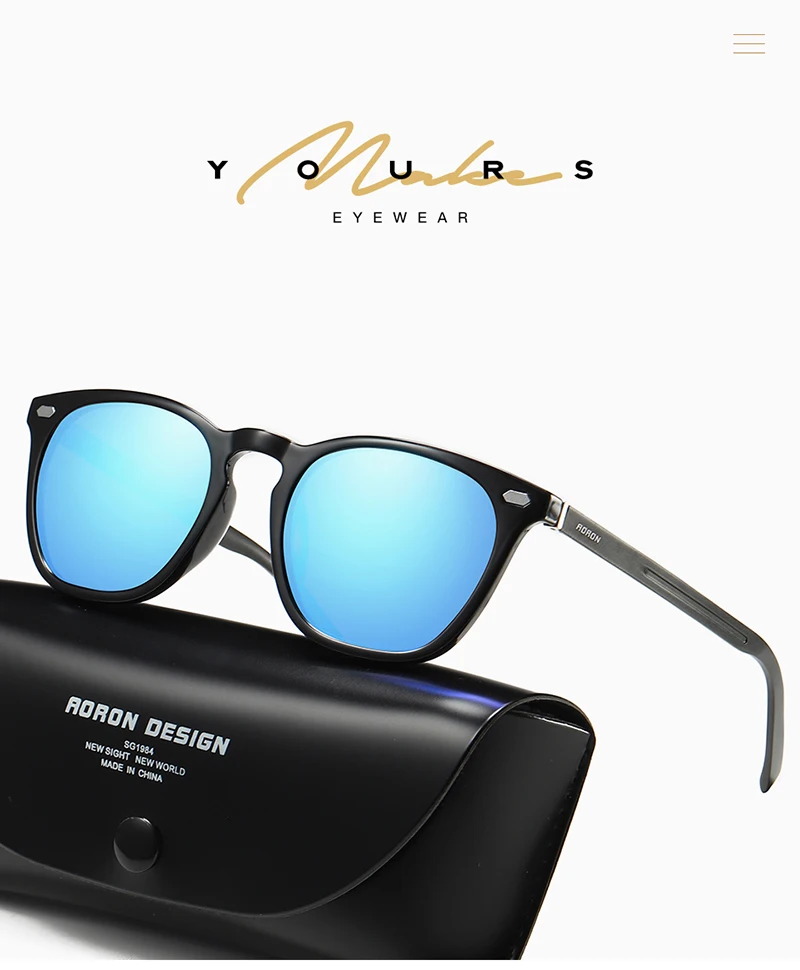 Поляризованные очки Aoron для мужчин/женщин, классические модные солнцезащитные очки tr, алюминиевая оправа магния, UV400 Солнцезащитные очки