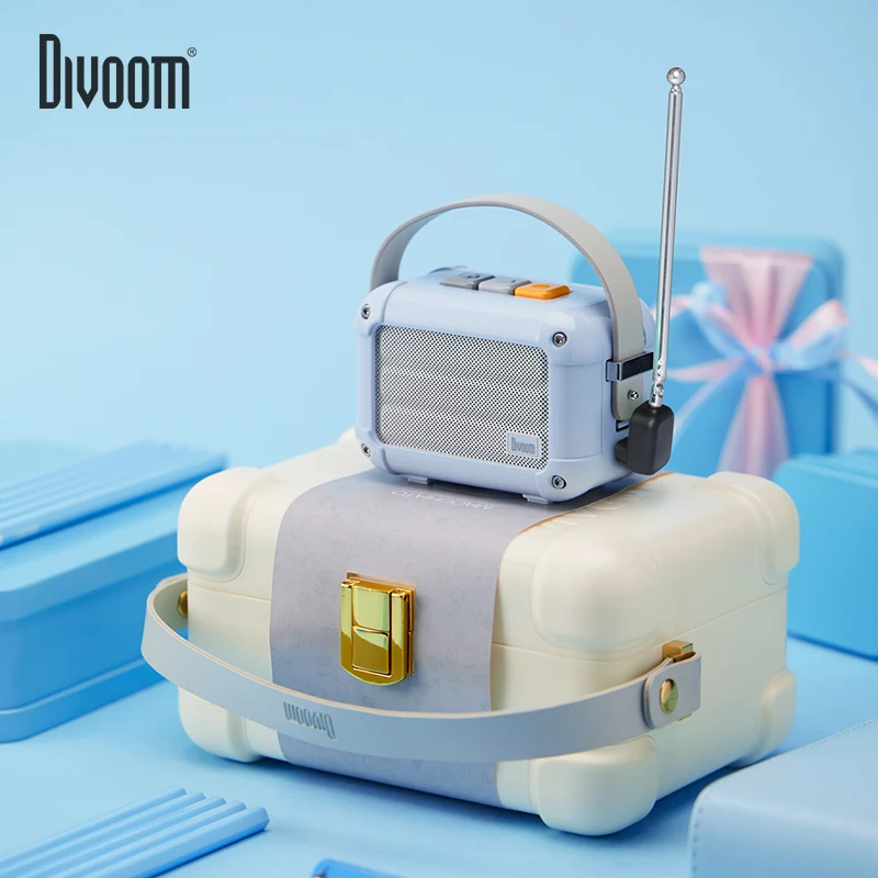 Bluetooth Колонка Divoom Macchiato Беспроводная колонка Smog Blue металлическое радио