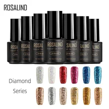 ROSALIND гель лак для ногтей 7 мл Алмазная серия лак Гибридный гвоздь искусство полу Перманентный лак для ногтей замочить УФ-лампа для геля лак