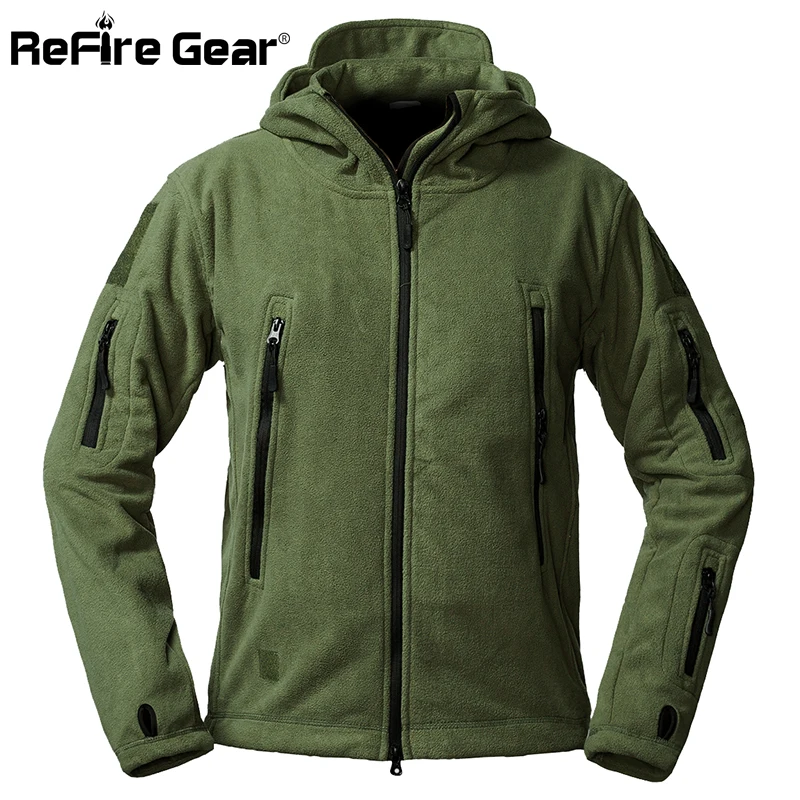 ReFire Gear тактическая армейская флисовая куртка для мужчин теплая утепленная