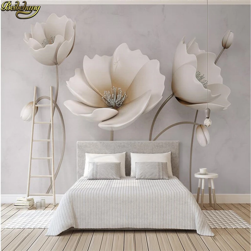 

beibehang Embossed Flower marble texture wallpaper for wall tv background sofa painting photo mural wall paper for living room