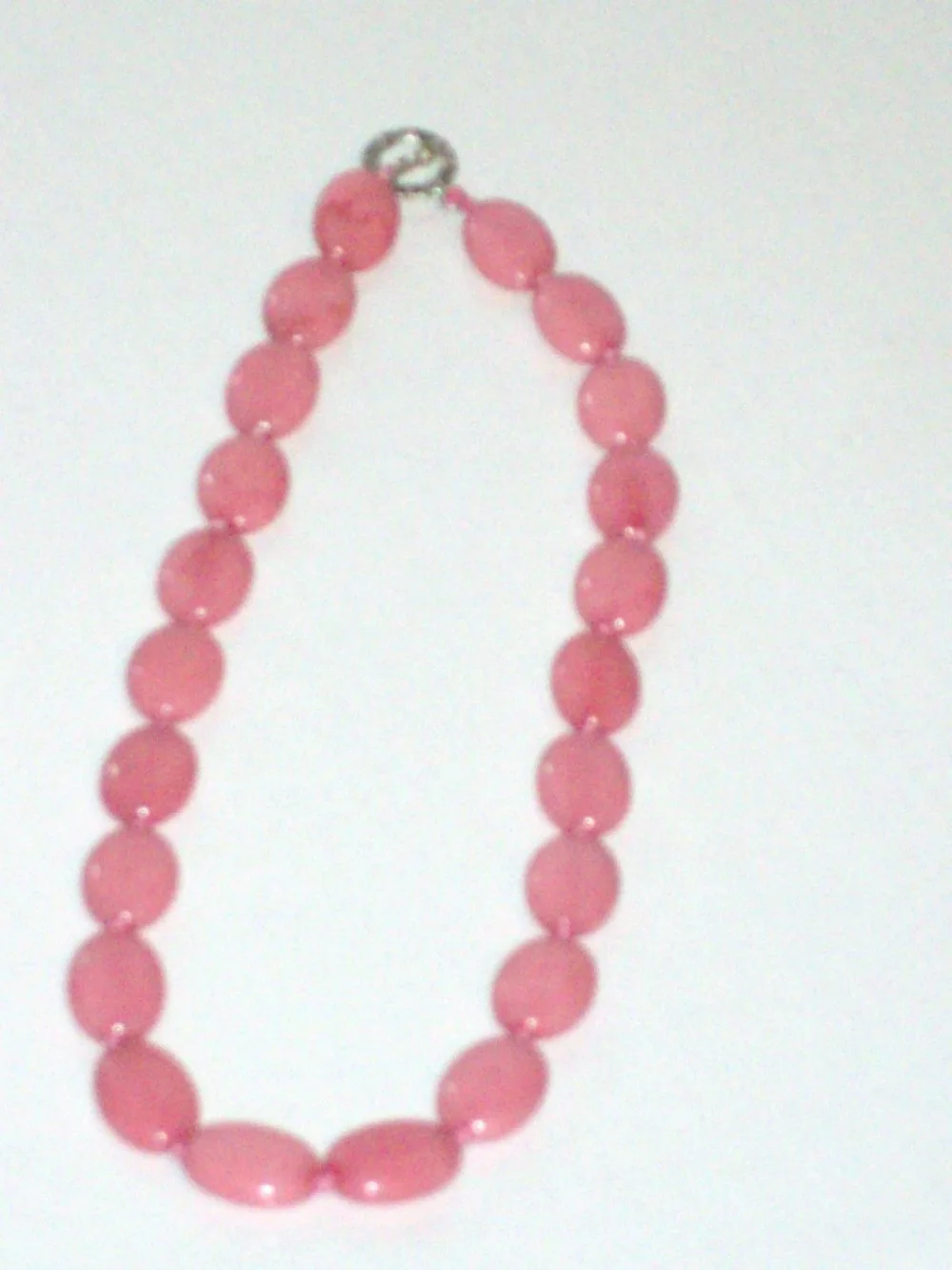 

FREE shipping>>>>>>13x18MM OVAL Rhodochrosite MORGANITE NECKLACE 17"AAA000666