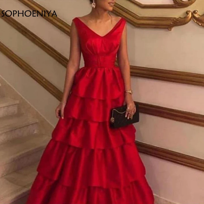 New Arrival V Neck A-Line evening dresses long Red ever pretty abendkleider 2019 Robe de soiree Formal dress Party gowns New Arrival V Neck A-Line evening dresses long Red ever pretty abendkleider 2019 Robe de soiree Formal dress Party gowns