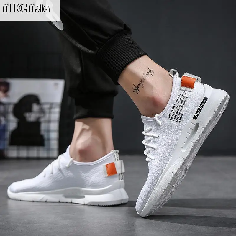 

AIKE Asia new breathable mesh breathable mesh men's shoes hollow lace casual shoes flat wear men's apartment