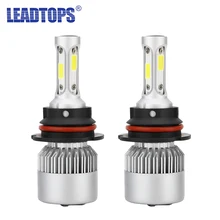 LEADTOPS LED H4 H7 H11 H1 H13 H3 9004 9005 9006 9007 COB LED Car Headlight Bulb Hi-Lo Beam 72W 8000LM 6500K Auto Headlamp 12v DJ
