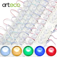 DC 12 V 1,5 W Светодиодный модуль инжекторный объектив 3030 один Цвет супер яркий рекламный свет IP65 знак водонепроницаемости Подсветка 20 шт./лот