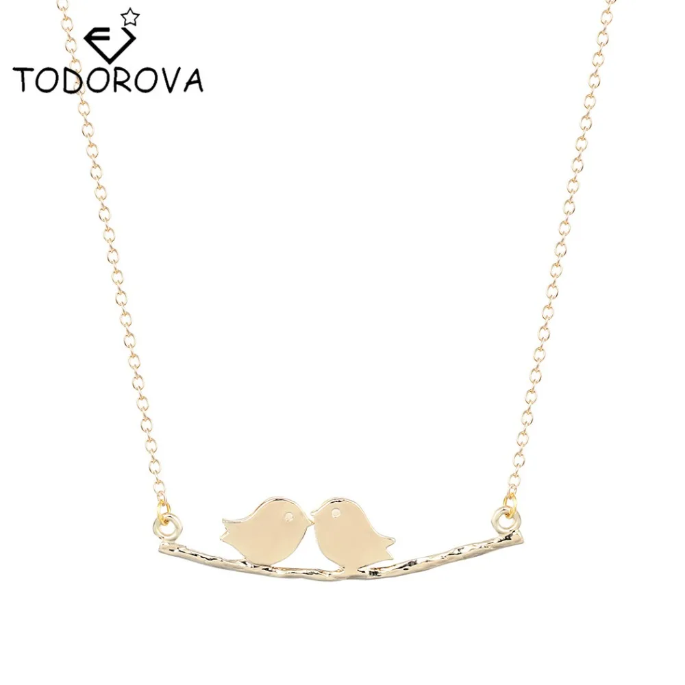 

Lovely Animal Chain Necklace Simple Fashion Tree Branches Bird Pendant Necklace Brand Jewelry Hot Sale Christmas Gifts Bijoux