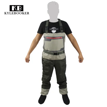 Men's Hunting wader Breathable Stocking foot Wader Light weight Convertible Fishing Chest Waders Wading Pants For Fly Fishing unisex plus 46 fishing waders leg pants super large synthetic leather boots thickening sole one piece fishing waders leg pants