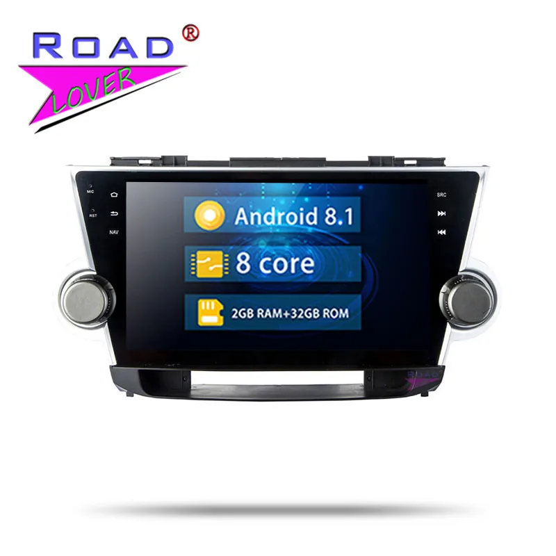 Roadlover Android 8.0 Car PC Multimedia Video For Toyota Highlander