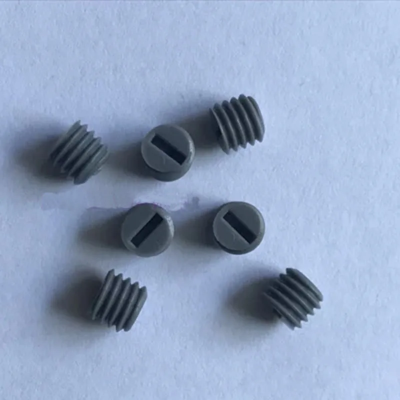 30pcs M4x6mm M5x10mm M6x10mm PVC Machine screw Headless Tightly slotted Flat end stop | Обустройство дома