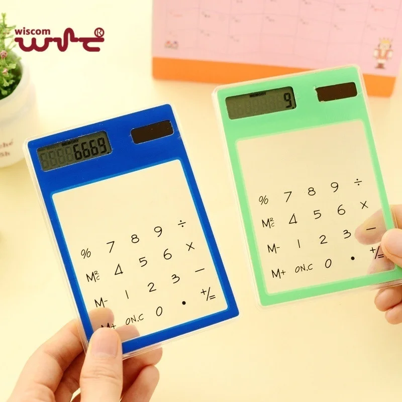 

Slim Solar Energy Clear Scientific Calculator Student School Office Exam Supplies Birthday Gift DJA99