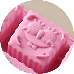 

Free shipping Handmade 6 hole facial sponge silicone bakeware DIY candle mold soap jelly pudding