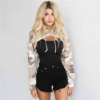 

Fashion Women Sweatshirt 2019 Hot Sale Hoodies Crop Hoodie Long Sleeve Jumper Hooded Pullover Coat Casual Sweatshirt Top