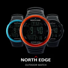 Hot!!! NORTH EDGE Fishing Altimeter Barometer Thermometer Altitude Men Digital Watches Sports Climbing Hiking Clock Montre Homme