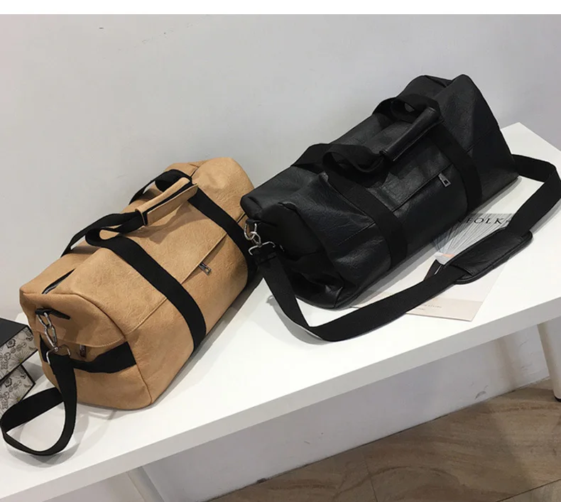 2019 Топ для женщин из мягкой искусственной кожи фитнес сумки для зала для мужчин в полоску Training плеча спортивная сумка дорожная чемодан