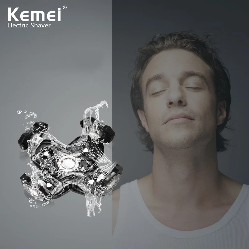 Kemei 5 in 1 KM-1000 Electric Shaver 5 Blade Heads  Washable Electric Shaving Rechargeable Razors Multifunction Men Face Care-2