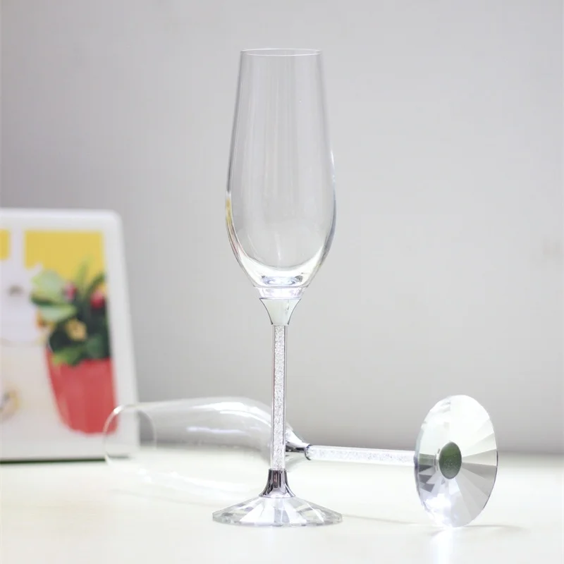 Шампанское флейты бессвинцовые Свадебные торжественные бокалы для вина хрустальный бокал подарки питьевые очки набор любовь подарок Кубок