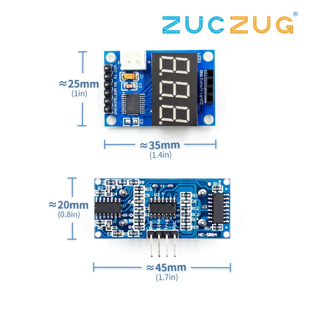 

youe shone HC-SR04 Ultrasonic Module Distance Measuring Transducer Sensor Detector Ranging Module with Display Control Board