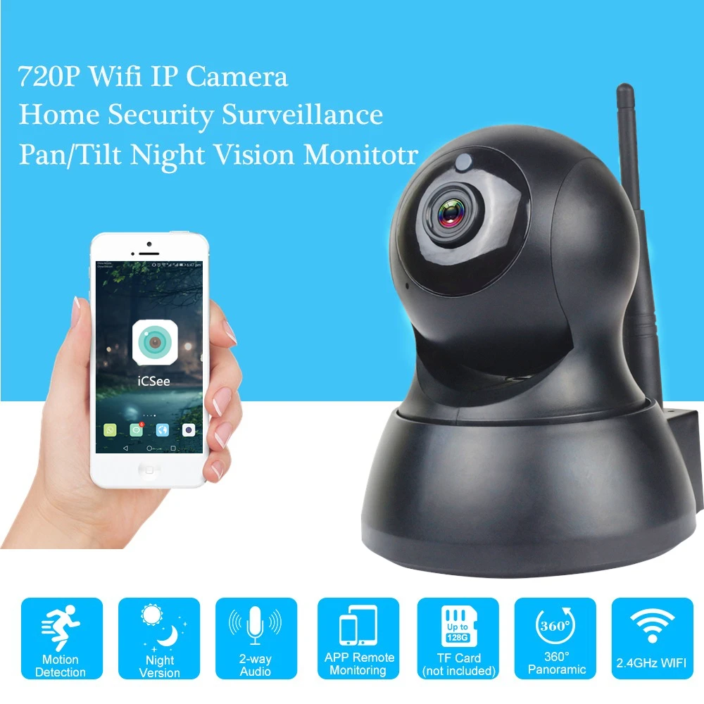 

720P IP Camera Wifi Security Surveillance Indoor Wireless Camera Two Way Audio Smart Baby Motion Detection CCTV Camera iCSee