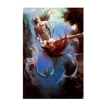 

Diamond Painting People Mermaid romance Love Rhinestone Cross Stitch Square Diamond Embroidery Sets Home Decoration BJ71