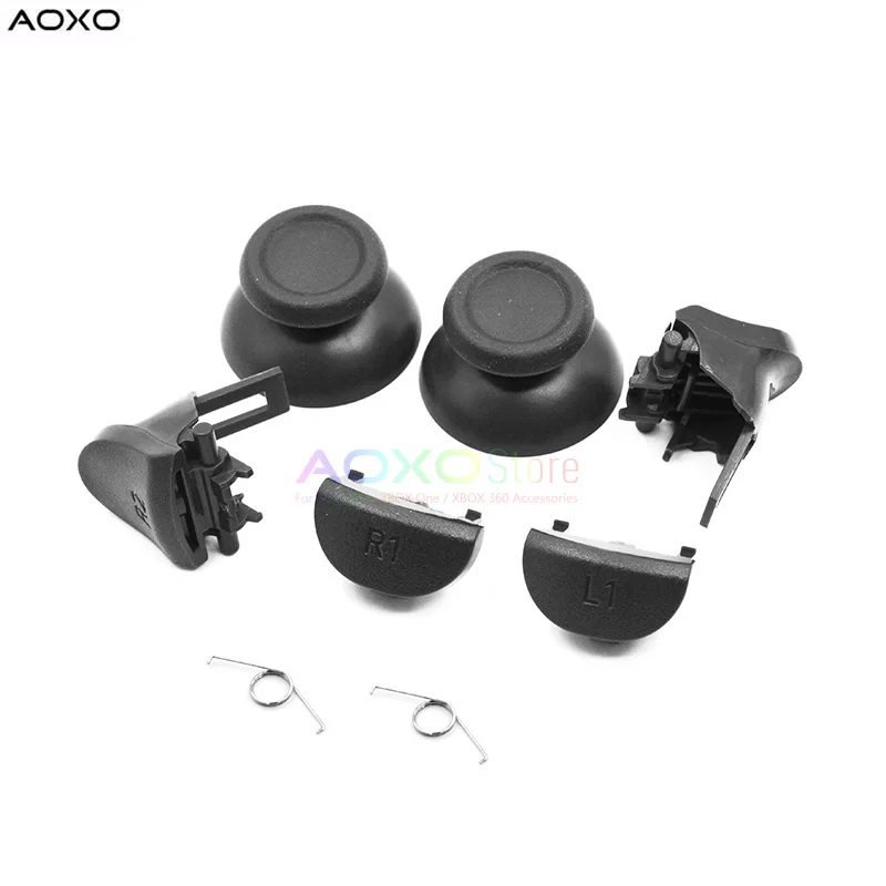 

AOXO New L2 R2 L1 R1 triggers button spring set for Sony PS4 controller replacement Joystick Stick Caps
