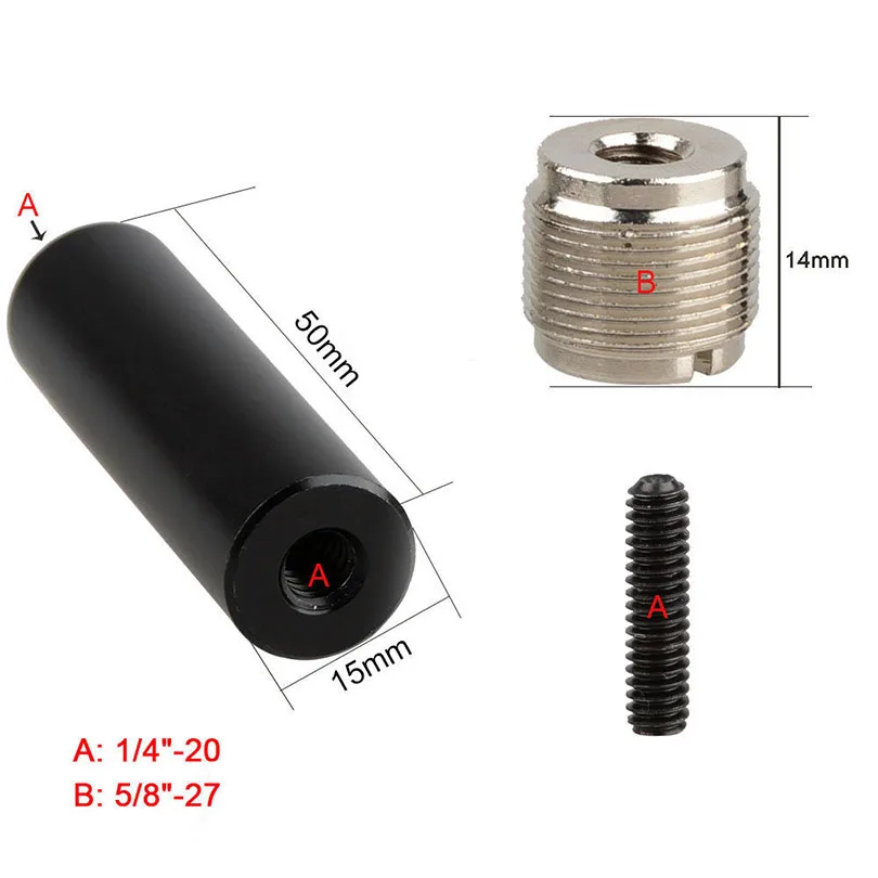 CAMVATE 15 мм микро стержень с 5/" наружной резьбой для микрофона Клип Стенд адаптер микрофонное Оборудование студии звукозаписи C1291