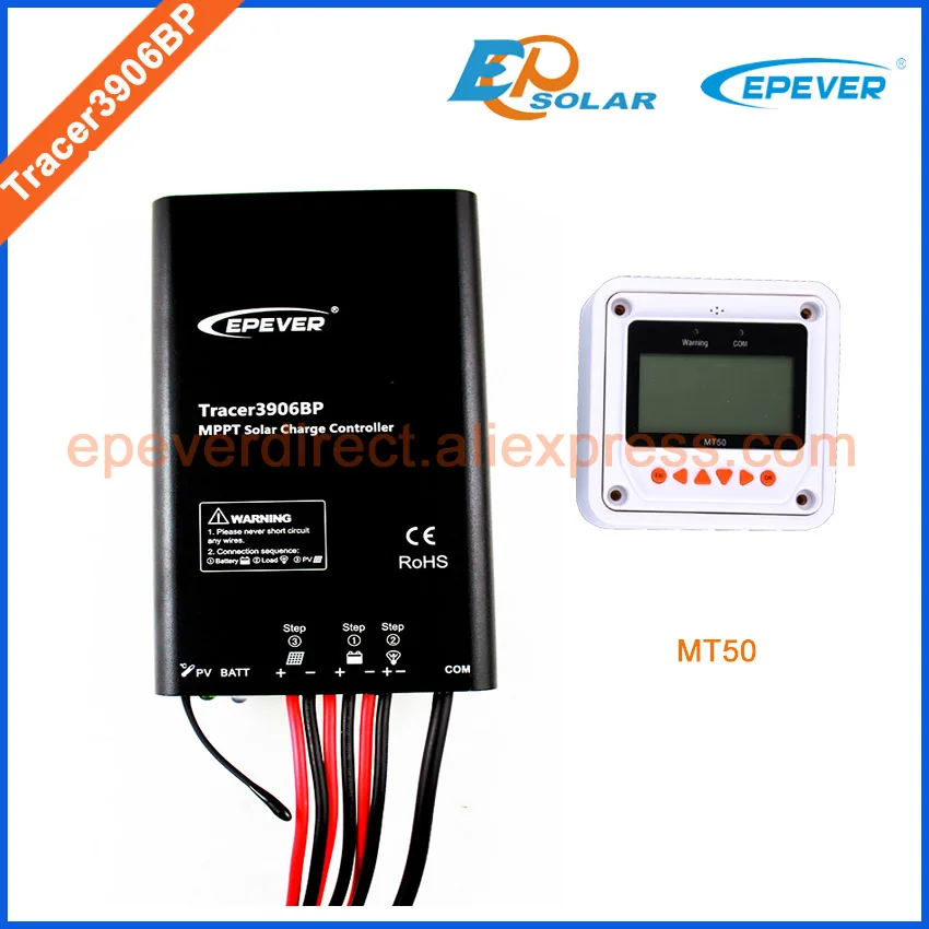 

24v 15A MPPT EPEVER solar panel controller 15amp Tracer3906BP 12v/24v with MT50 remote meter free shipping