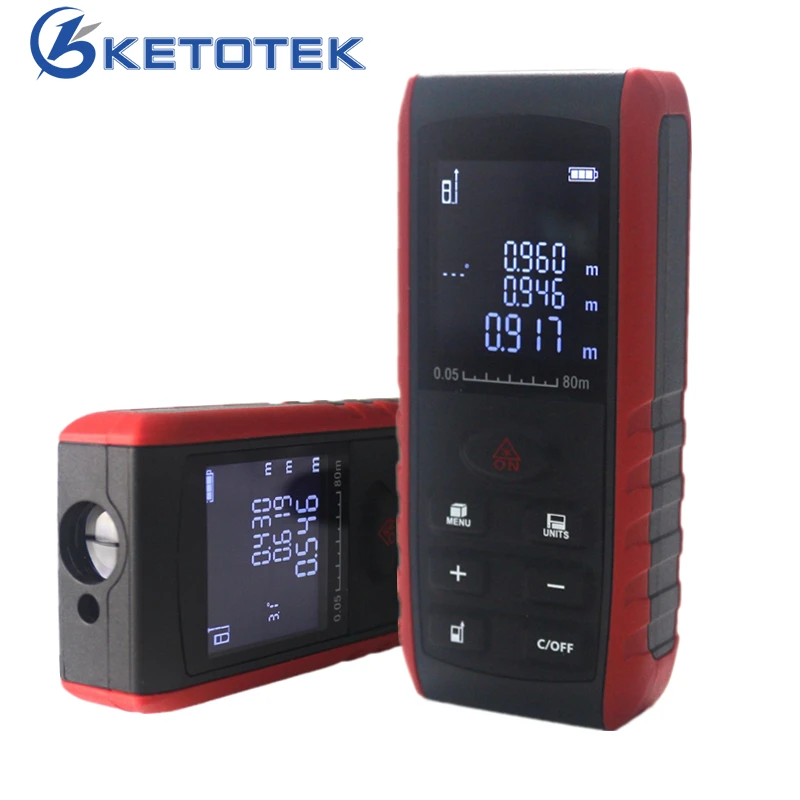 40m 60m 80m 100m Digital Laser Rangefinder Handheld Distance Meter Range Finder Level Area Volume A