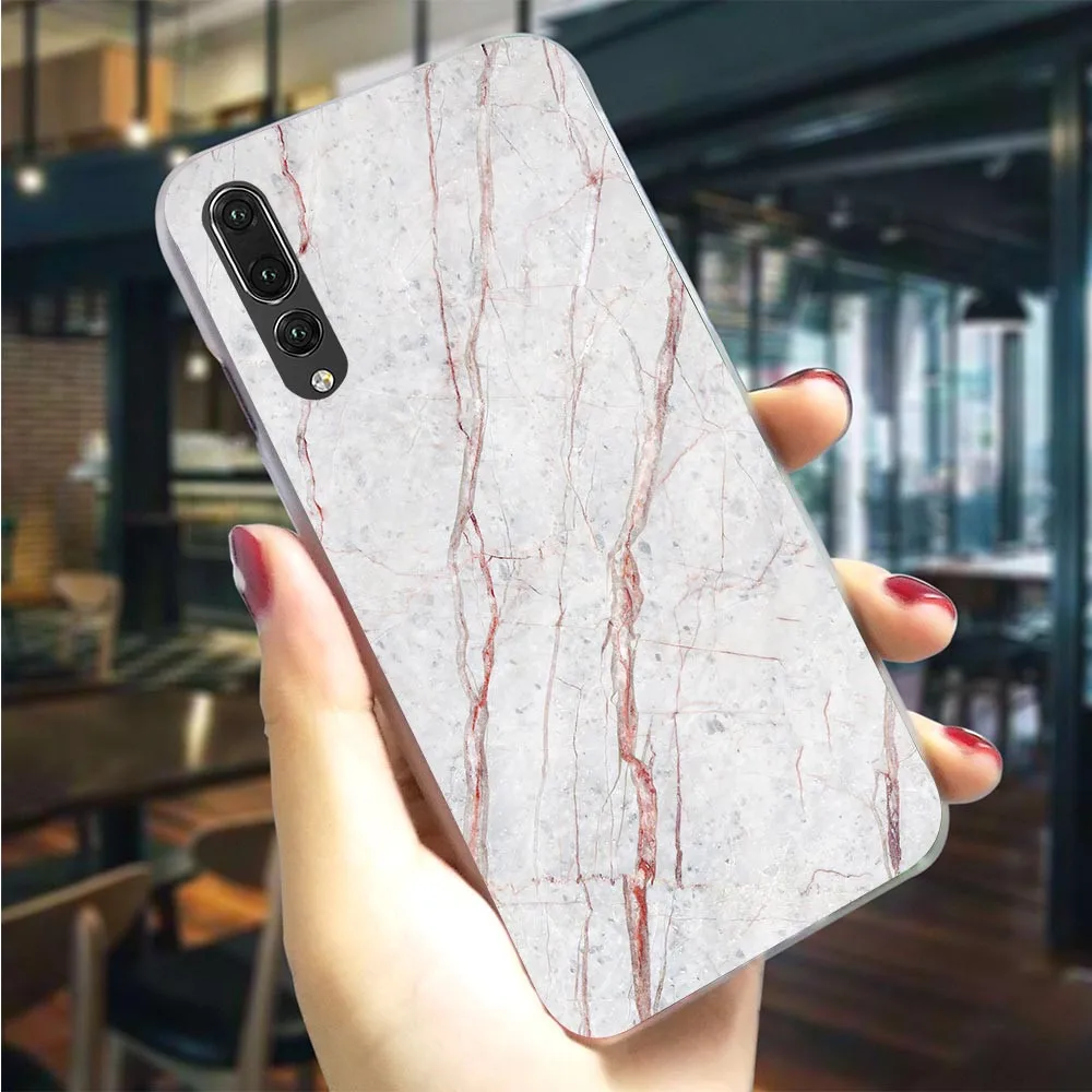 

Hard Cover for Huawei P10 Pure Marble Case for Mate 20 Lite Case 10 Pro P8 P20 P9 Mini P Smart Back Skin Print