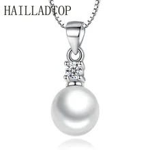 2018 Classic Silver Plated Pendant Necklace Simulated pearl Woman High Quality Crystal Jewelry Wedding Gifts luxury