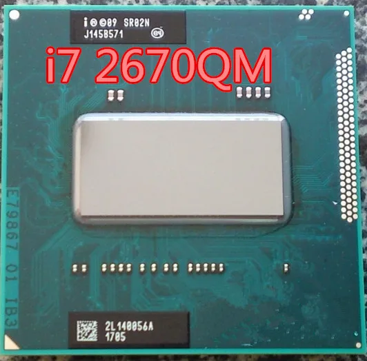 Оригинальный процессор intel I7-2670QM i7 2670QM SR02N I7 SRO2N 2 2G-3 1G/6M для HM65/HM67 i7-2670QM ноутбука |