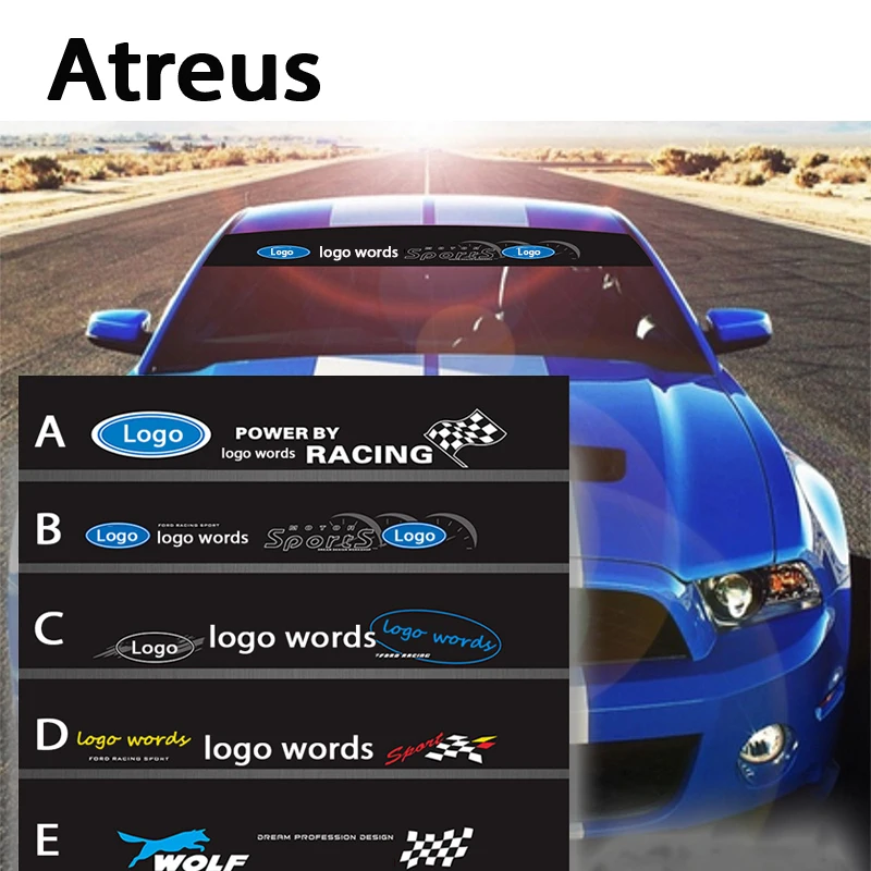 Atreus Car logo Front Window Windshield Decal Reflective Stickers For