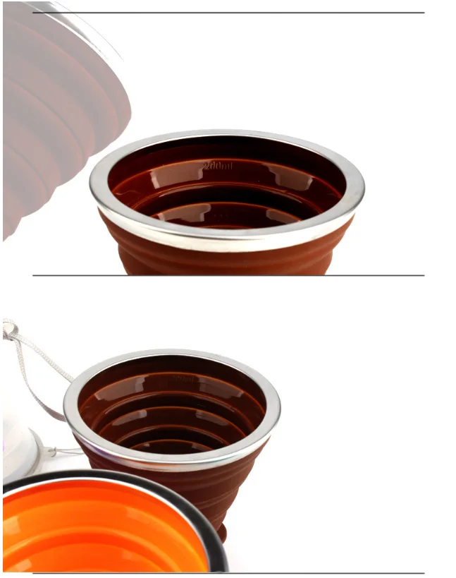 Складная водная напольная чашка портативная многофункциональная креативная чашка для воды конфетного цвета силиконовая Выдвижная складная для занятий спортом на открытом воздухе