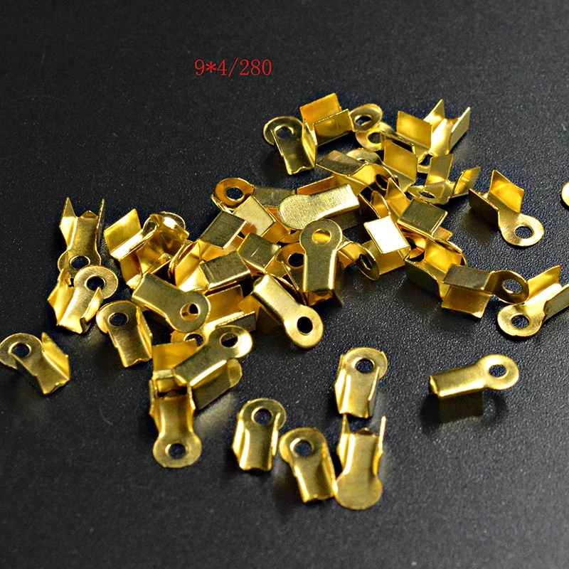 

FLTMRH 140pcs 9*4mm color Necklace/Cord Crimp End Tips Caps Beads W/Loop