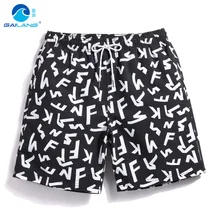 Gailang мужские шорты для плавания пляжные шорты с принтом для серфинга с буквенным принтом для плавания с сетчатыми карманами мужские спортивные шорты