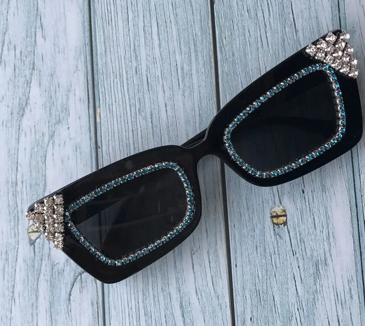 ZAOLIHU, модные дизайнерские женские солнцезащитные очки, квадратная негабаритная оправа, алмазные женские очки, UV400, солнцезащитные очки, 3 стиля, Кристальные, Gafas - Цвет линз: M30-1