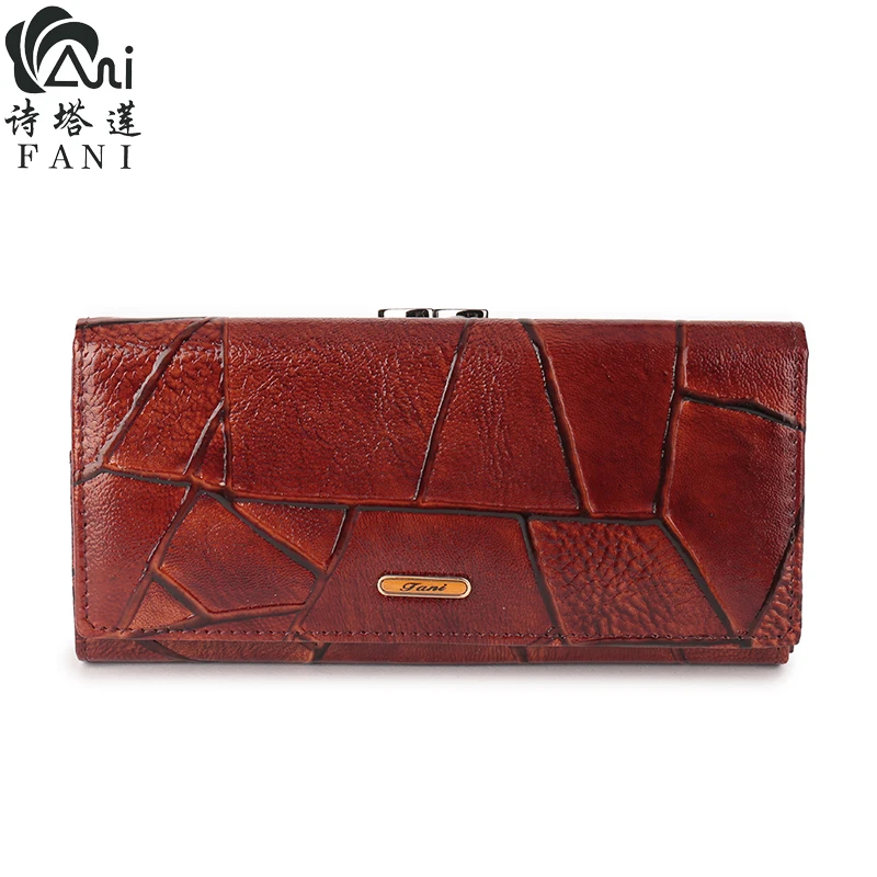

FANI Hot Women Wallets Brand Design High Quality Leather Wallet Female Hasp Fashion Dollar Price Long Women Wallets And Purses