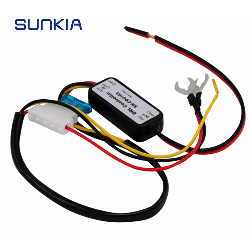 Car LED Daytime Running Light DRL Controller Auto Relay Harness Dimmer On/Off 12-18V car accessories