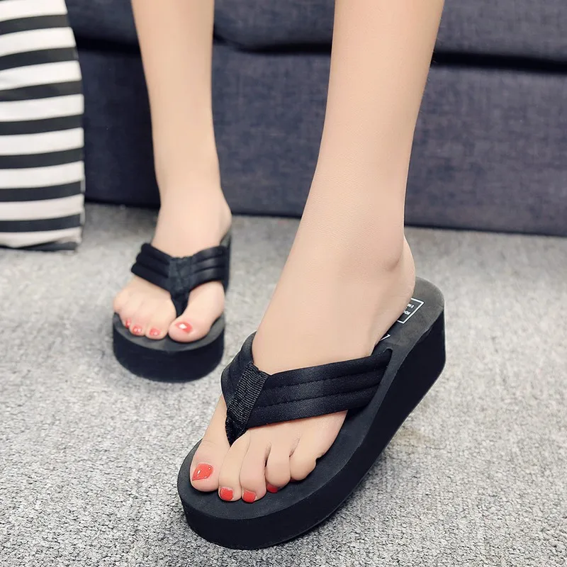 Summer Wedges Sandals Women Nylon Flip Flops Anti-slip High Platform Sandals  Beach Slippers Women Gladiator Sandals Y99 - Women's Sandals - AliExpress